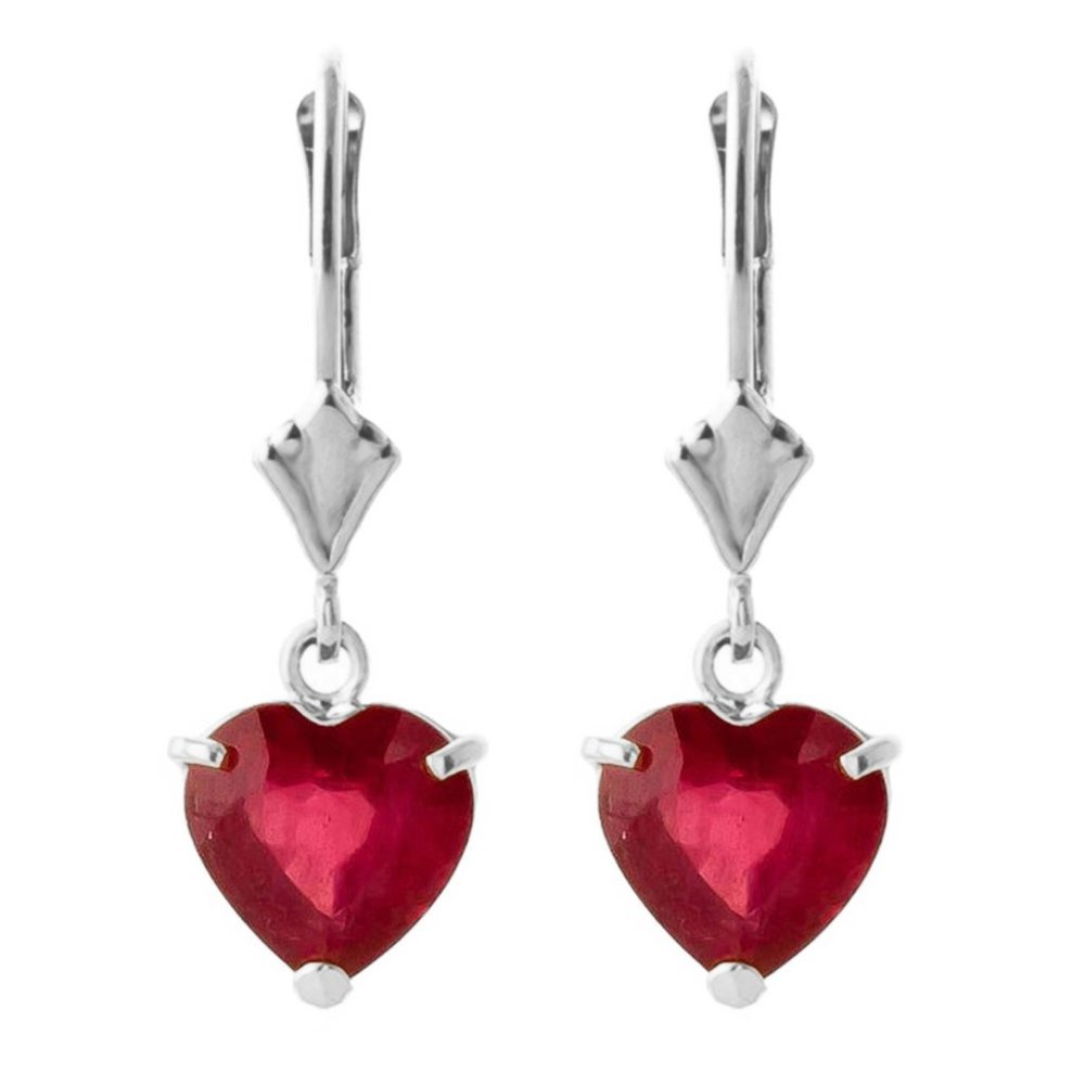 14k Gold Earring with Rubies - Picture 3 of 7